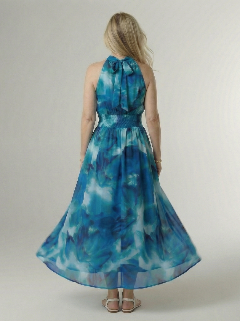 Sylin | Midikleid mit tiefem Ausschnitt und Neckholder