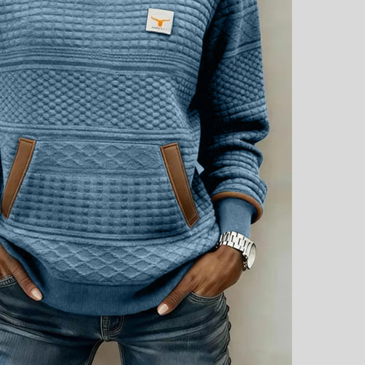 Noelle™ | Colorblock-Sweatshirt mit Rundhalsausschnitt