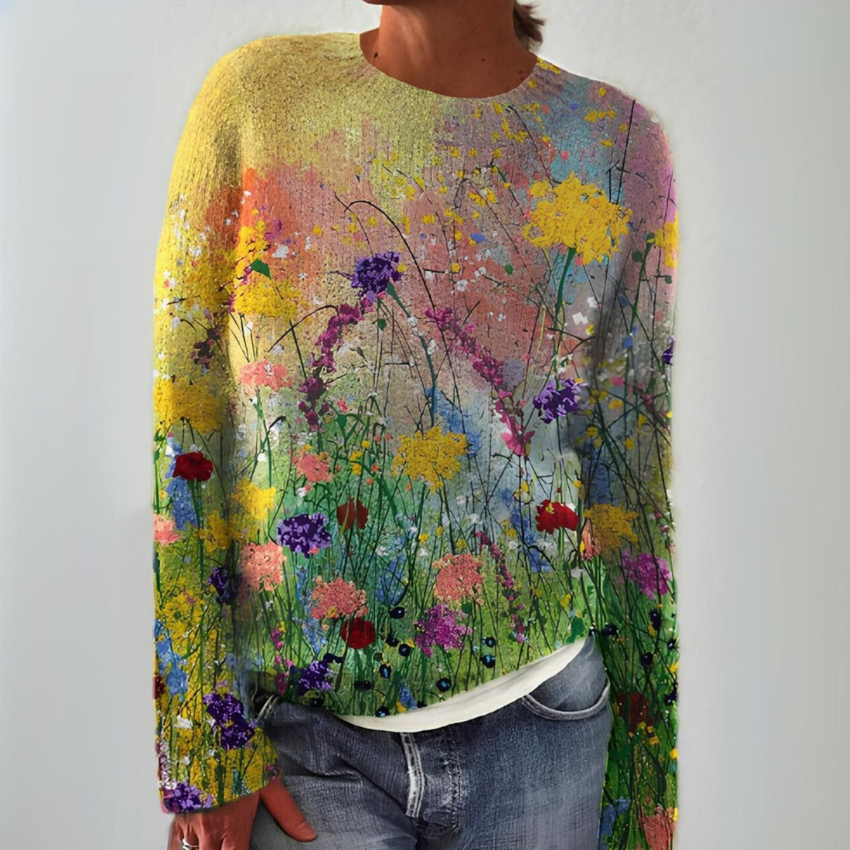 Adriana - Retro-Strickpullover im skandinavischen Stil