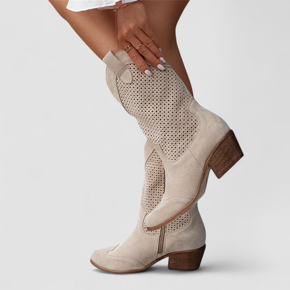 Quinn | Perforierte Westernstiefel