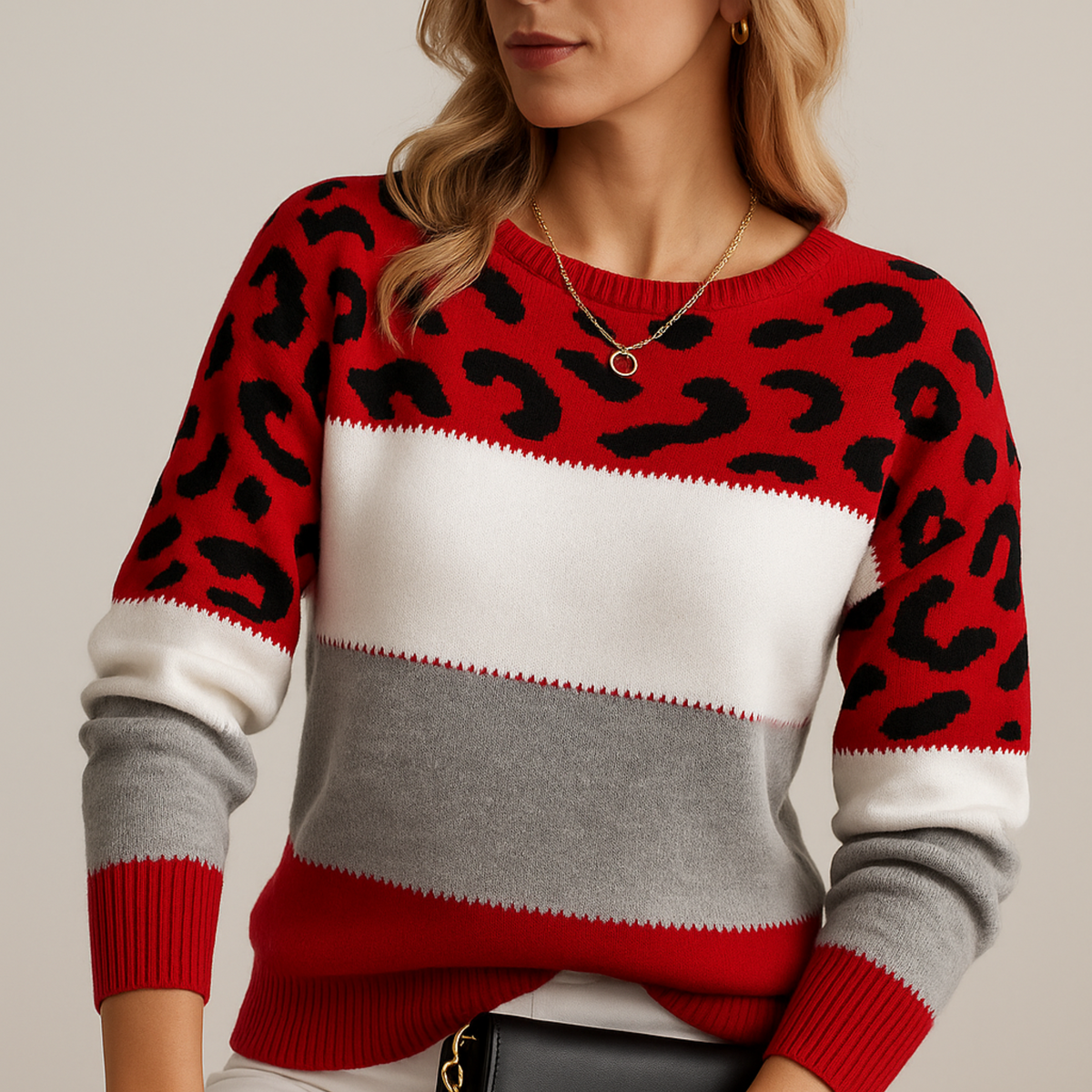 Aurelia - Lässiger Pullover mit Leopardenmuster
