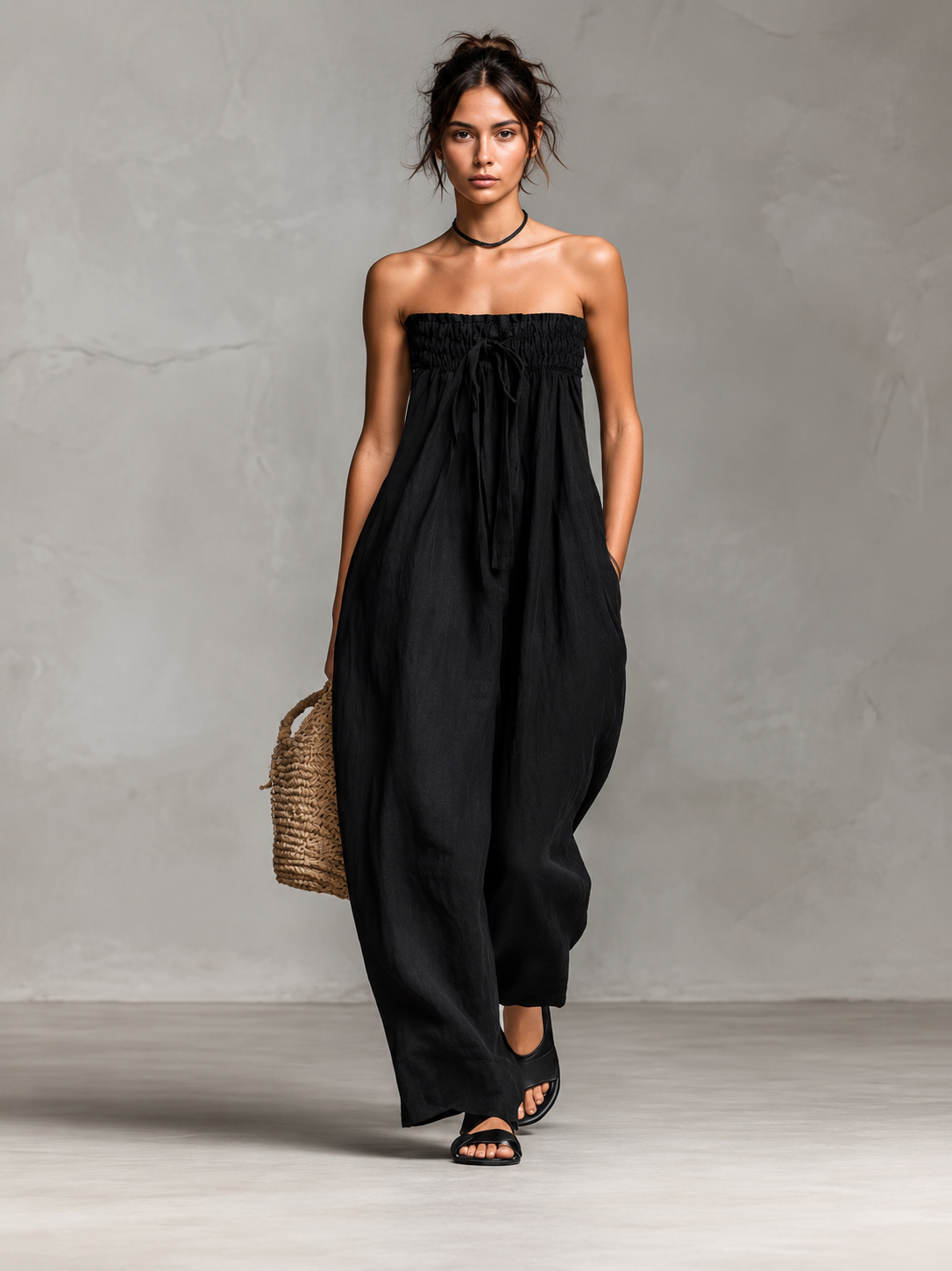 Nina | Eleganter trägerloser Overall