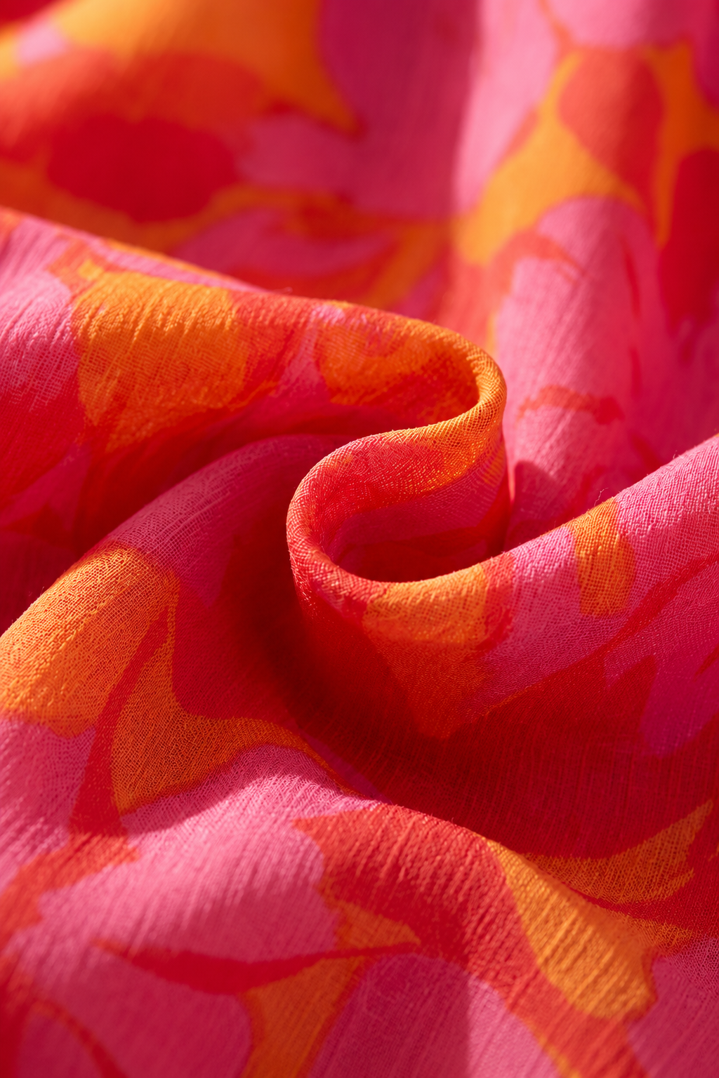 Olympe | Fließendes Kleid in Rosa und Orange