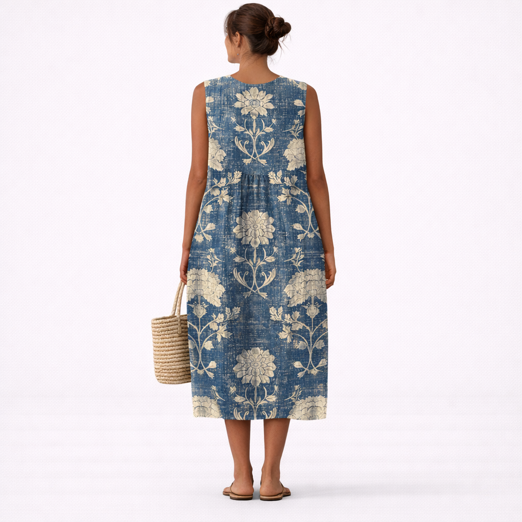 Alberte™ | Klassisches Midi-Kleid mit Blumenmuster