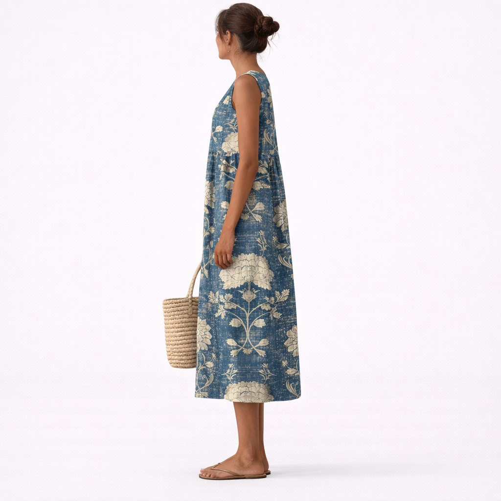 Alberte™ | Klassisches Midi-Kleid mit Blumenmuster