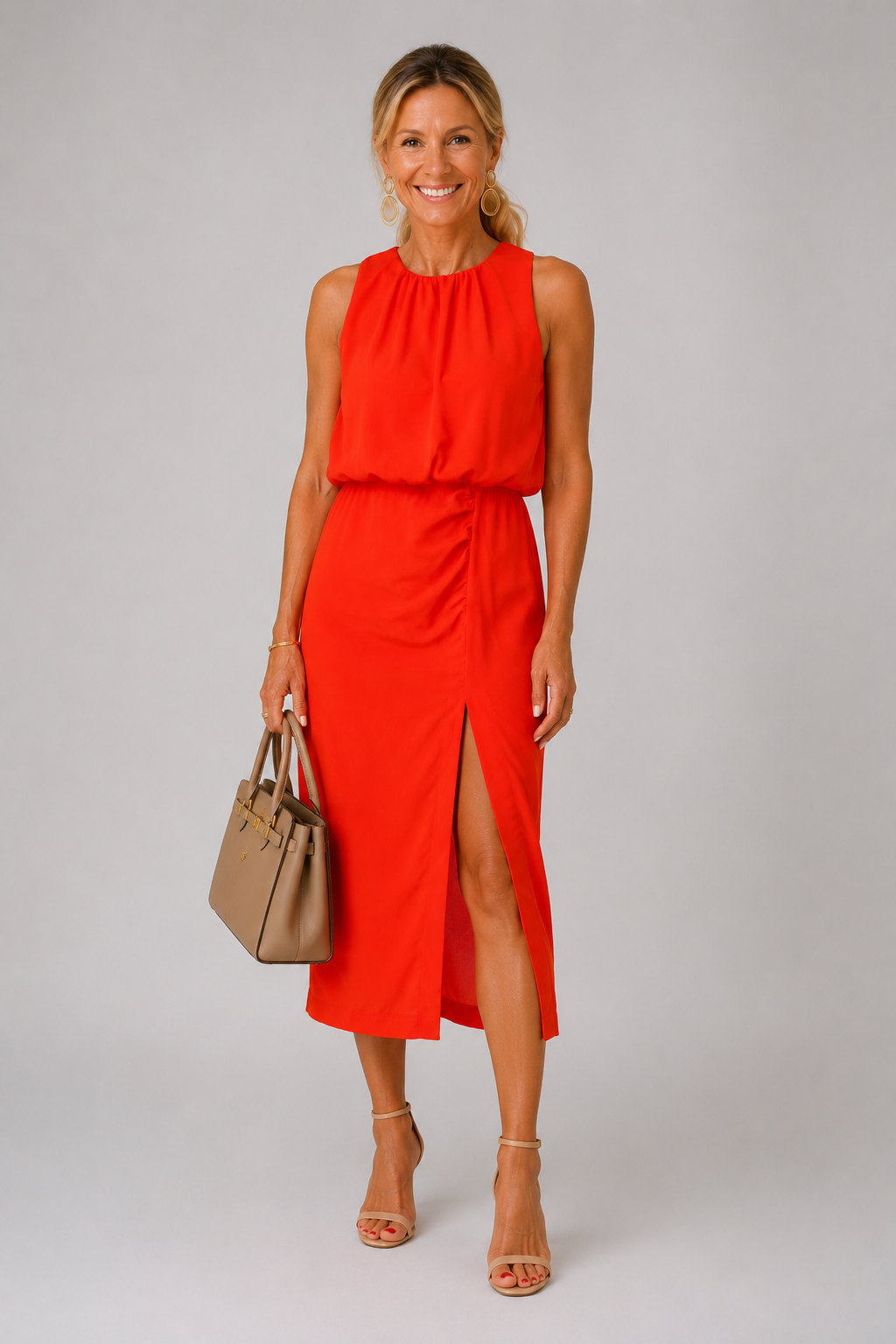 Nicole | Elegantes Sommerkleid mit Schlitz