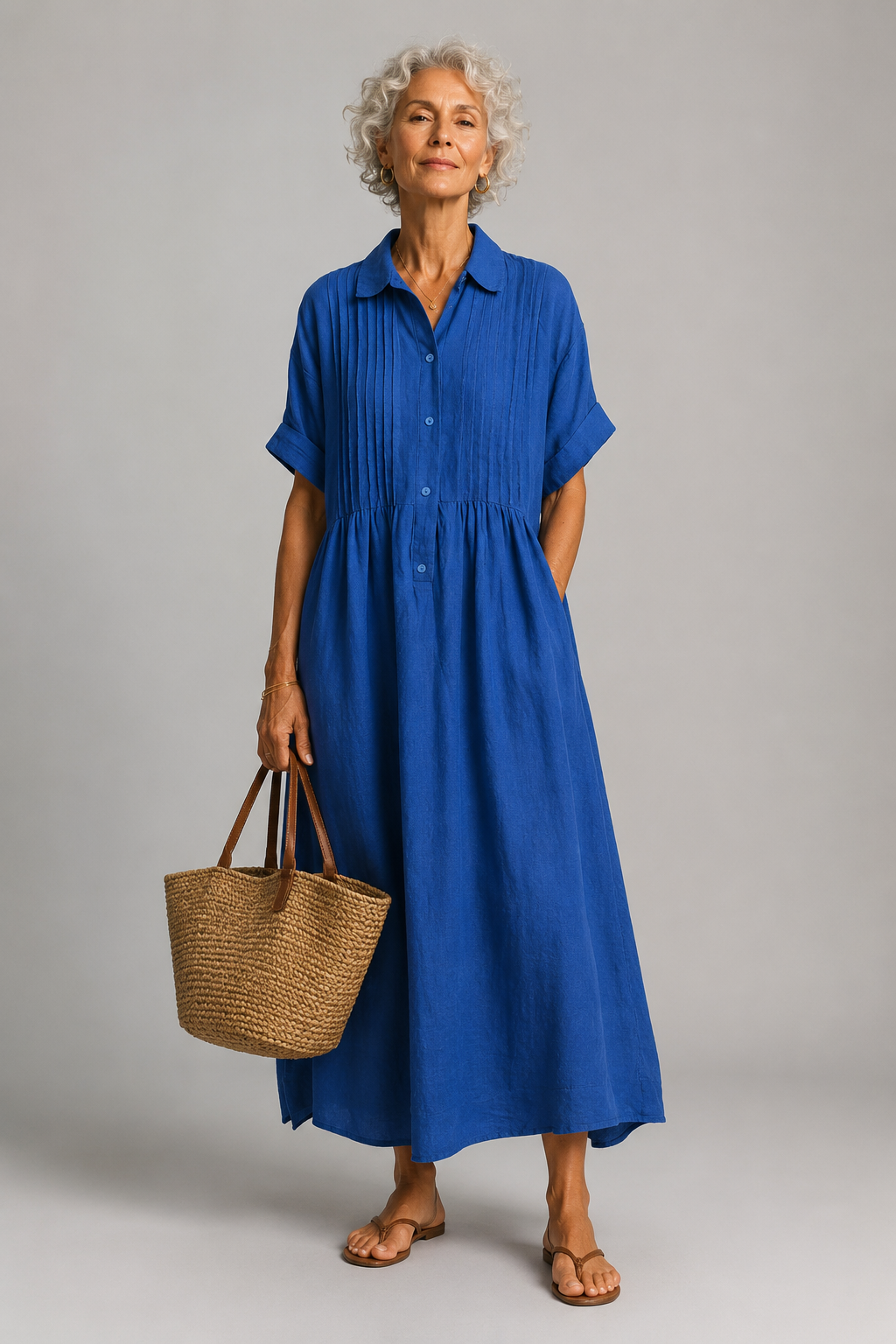 Océane | Blaues Sommer-Maxikleid