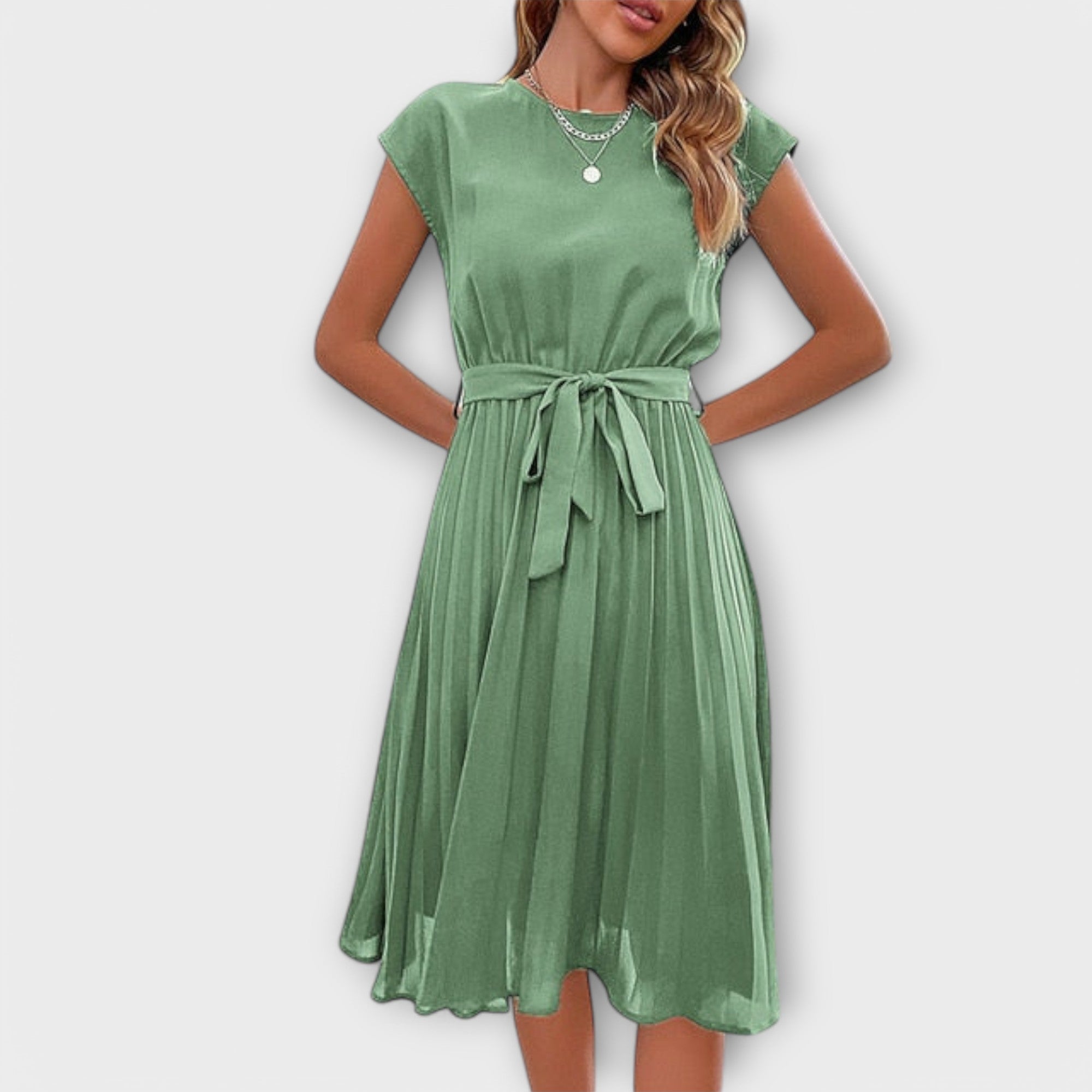 Shira™ | Sommer Midi-Faltenkleid