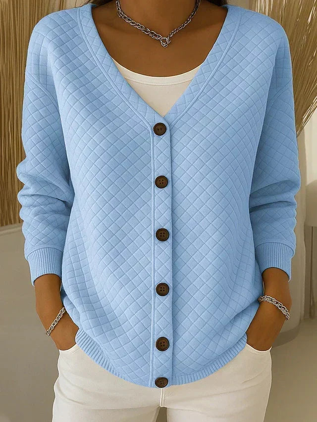 Leonor | Gesteppte Strickjacke mit Knöpfen