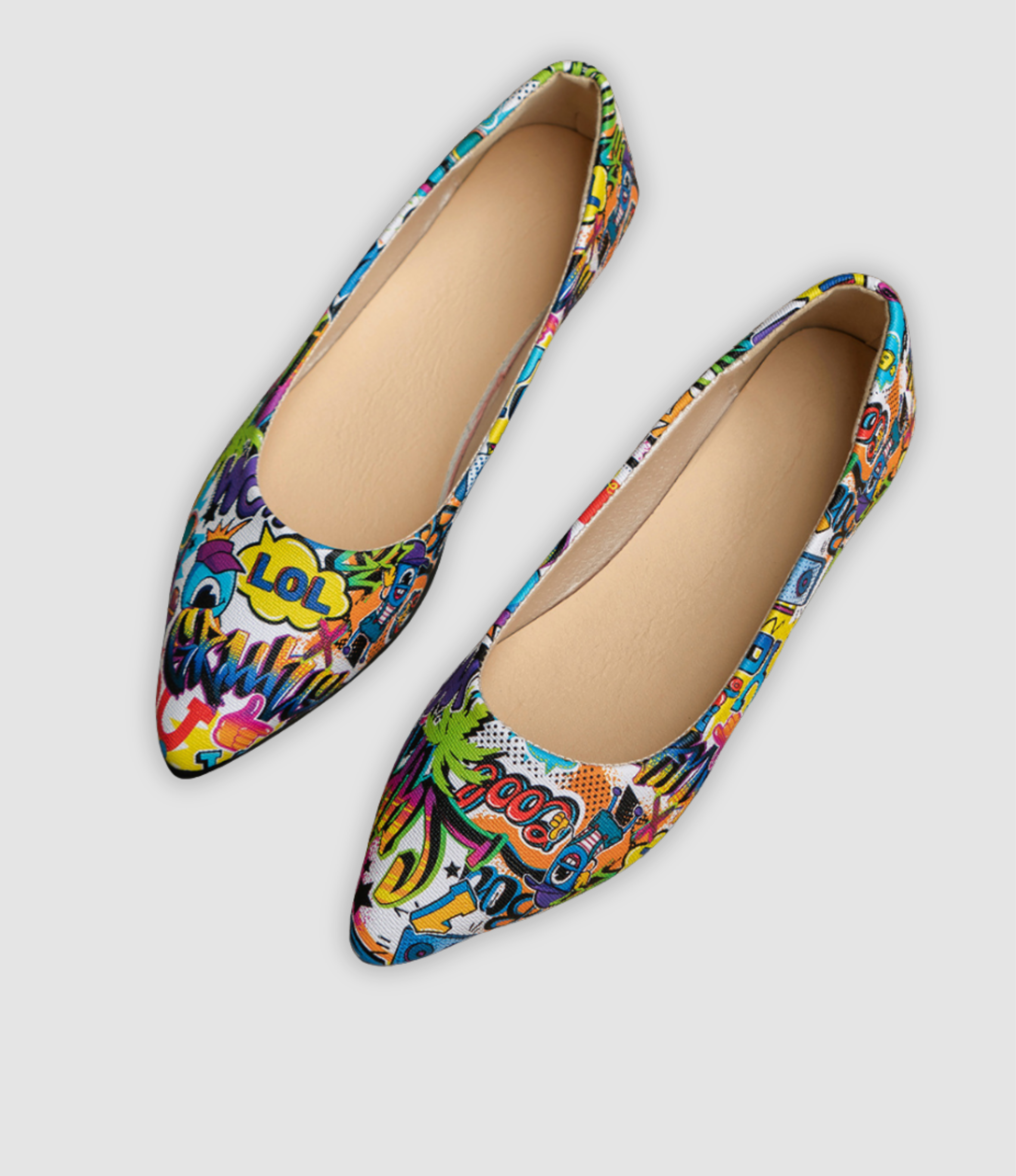 Bianca - Farbenfrohe flache Damenschuhe