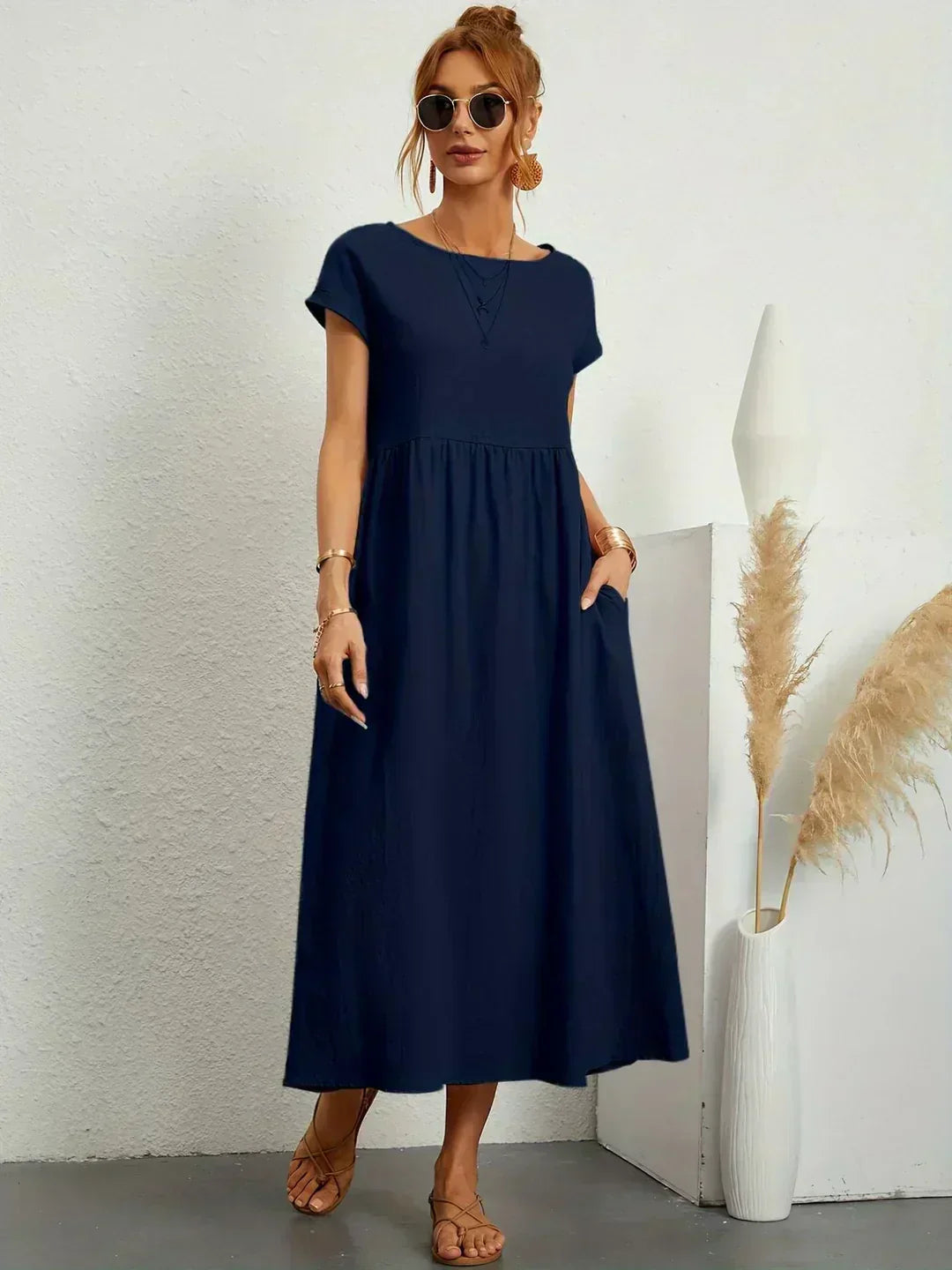 Ursina™ | Midikleid aus fließendem Stoff