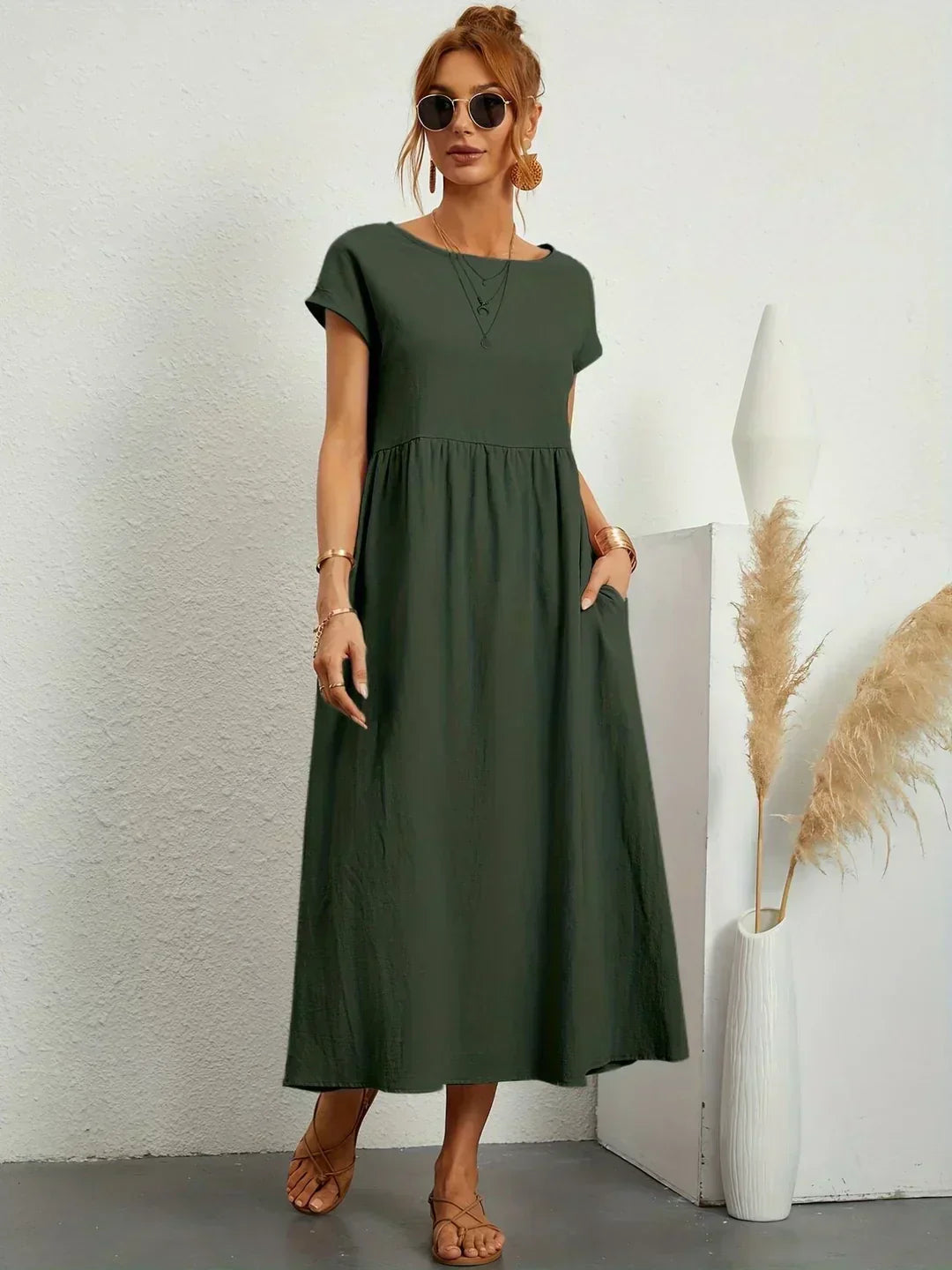 Ursina™ | Midikleid aus fließendem Stoff