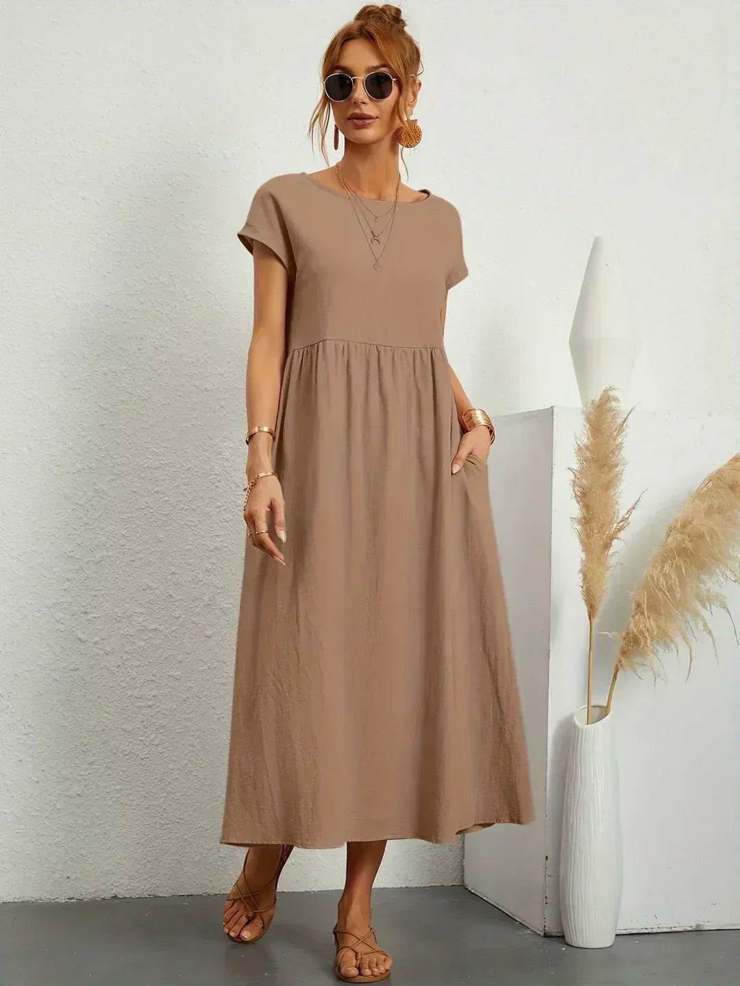 Ursina™ | Midikleid aus fließendem Stoff