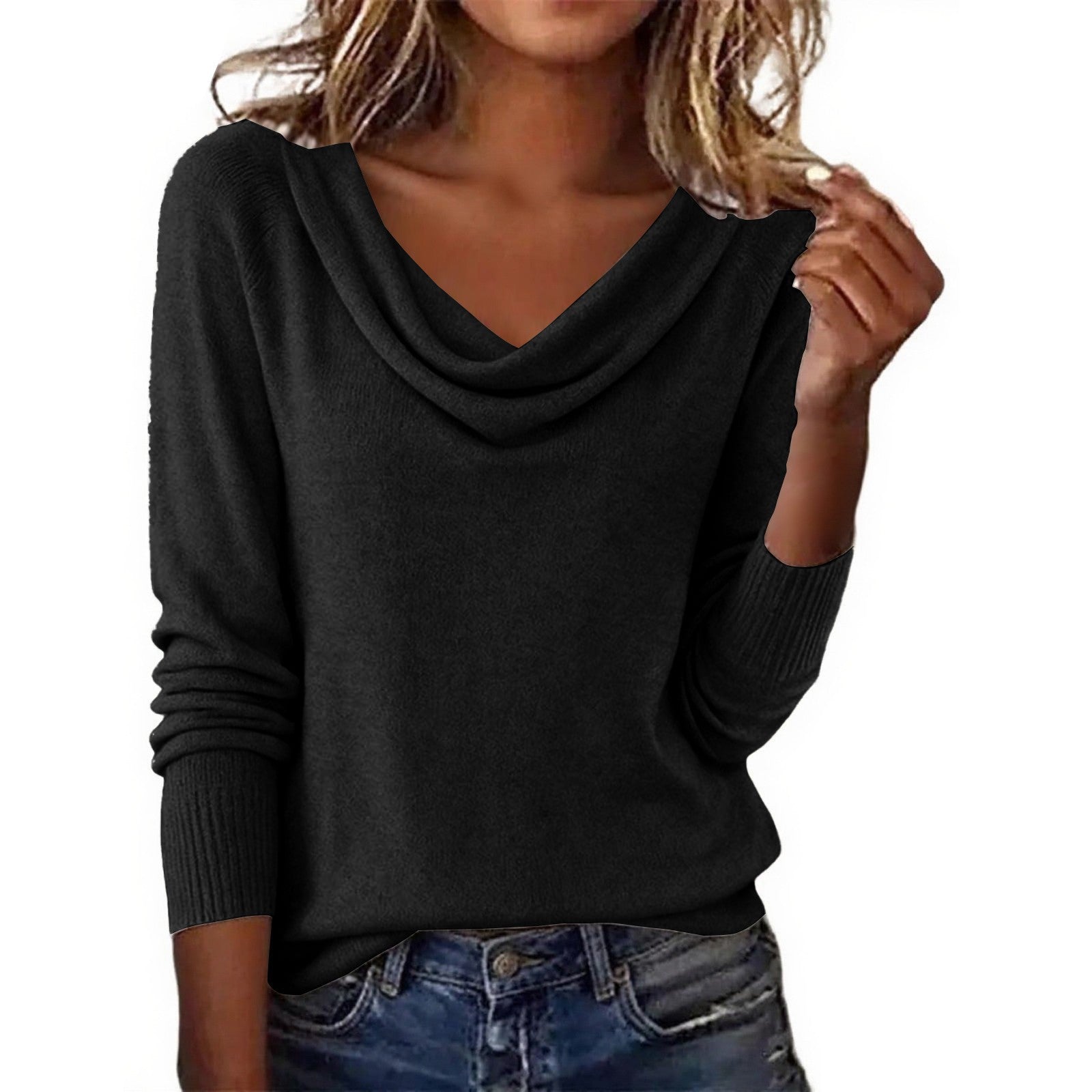 Sereni – Pullover mit Schalkragen mit weicher Haptik