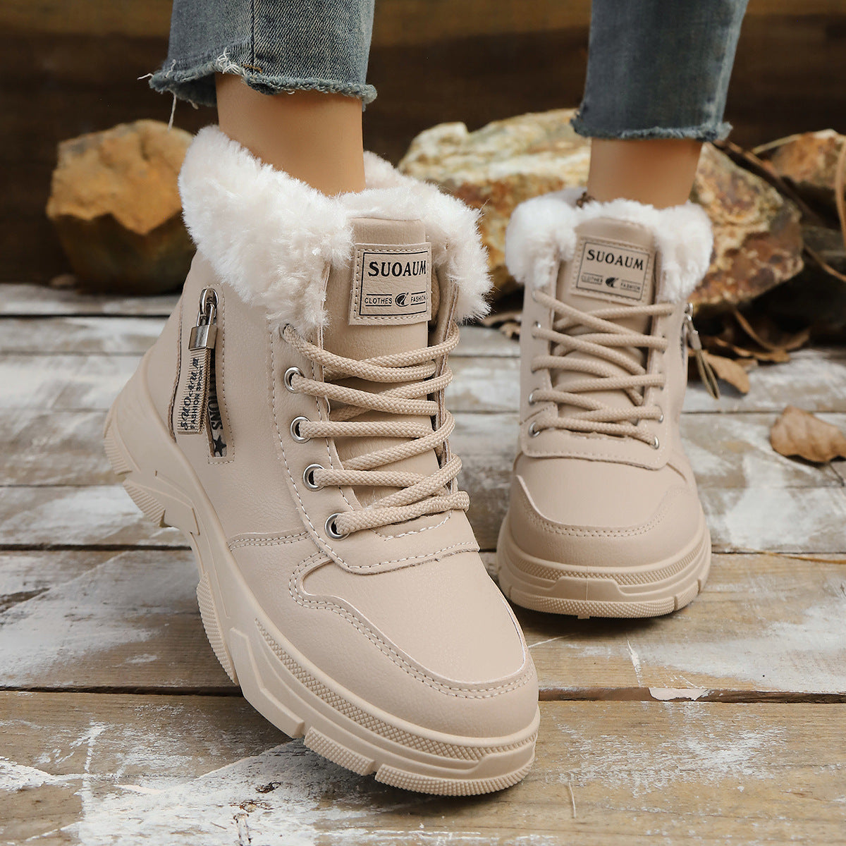 Mara – Gefütterte Winter-Sneaker-Boots mit Plateausohle