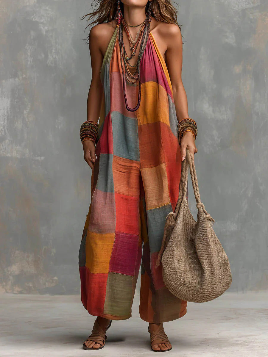Bohemian Patchwork Jumpsuit™ – Frische und Freiheit mit einem künstlerischen und einzigartigen Stil.
