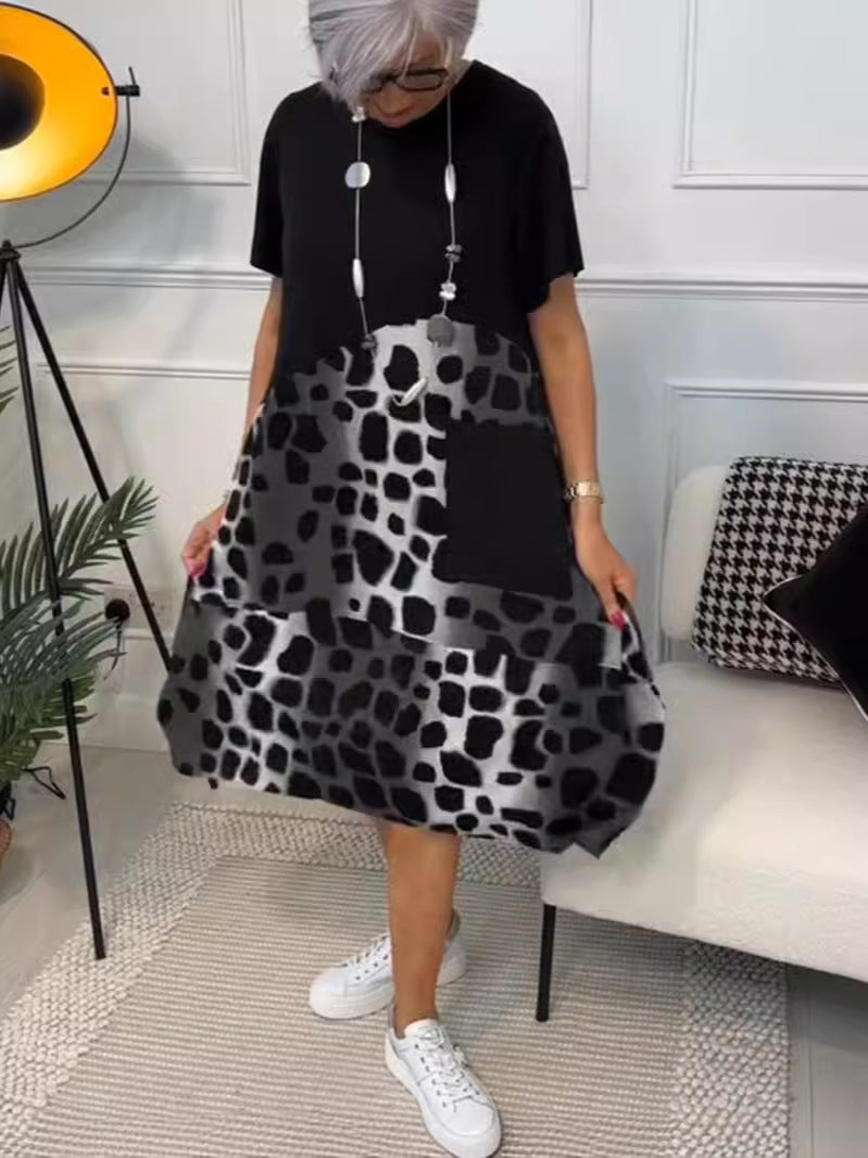 Hansine – lockeres Printkleid mit Taschen