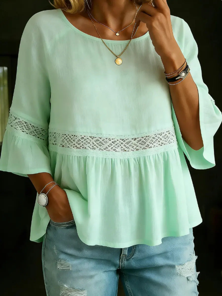 Leonie™ | Feminine Bluse mit Spitze