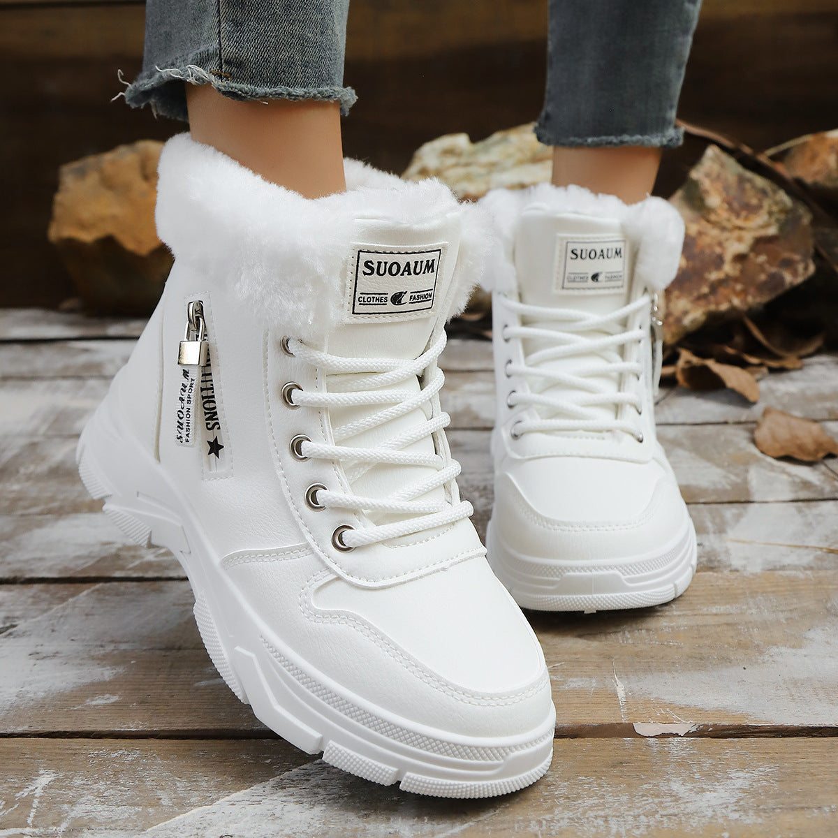 Mara – Gefütterte Winter-Sneaker-Boots mit Plateausohle