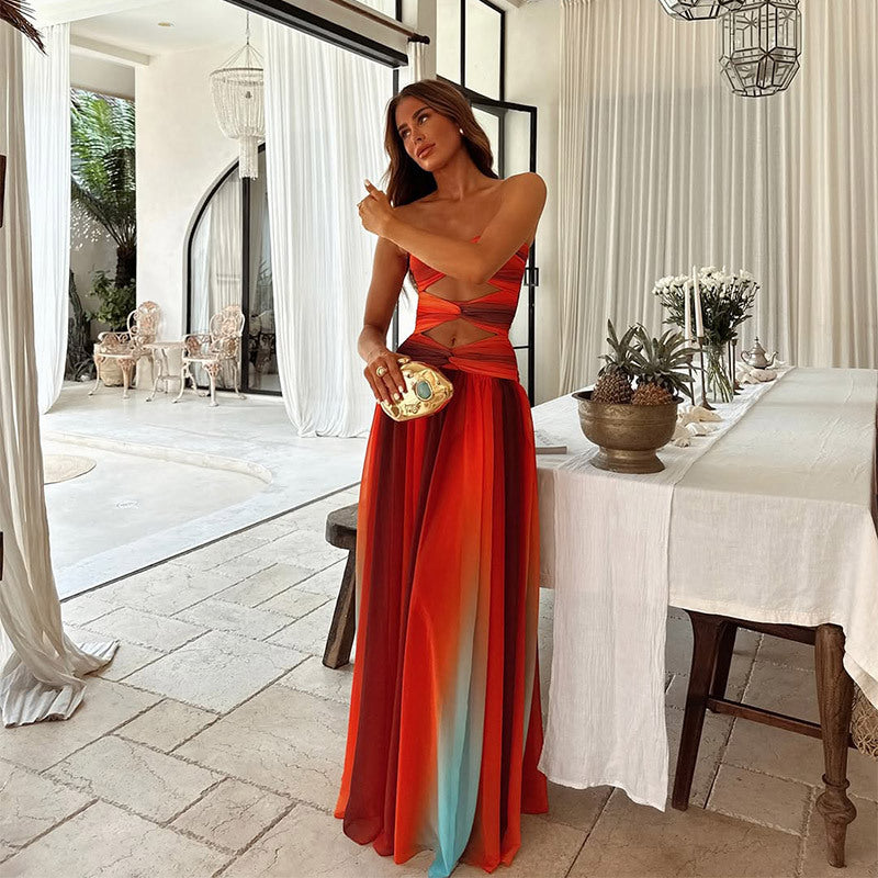 Laney | Trägerloses Langes Kleid