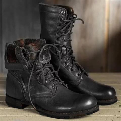 Damenstiefel | Halbhohes Design mit Schnürung