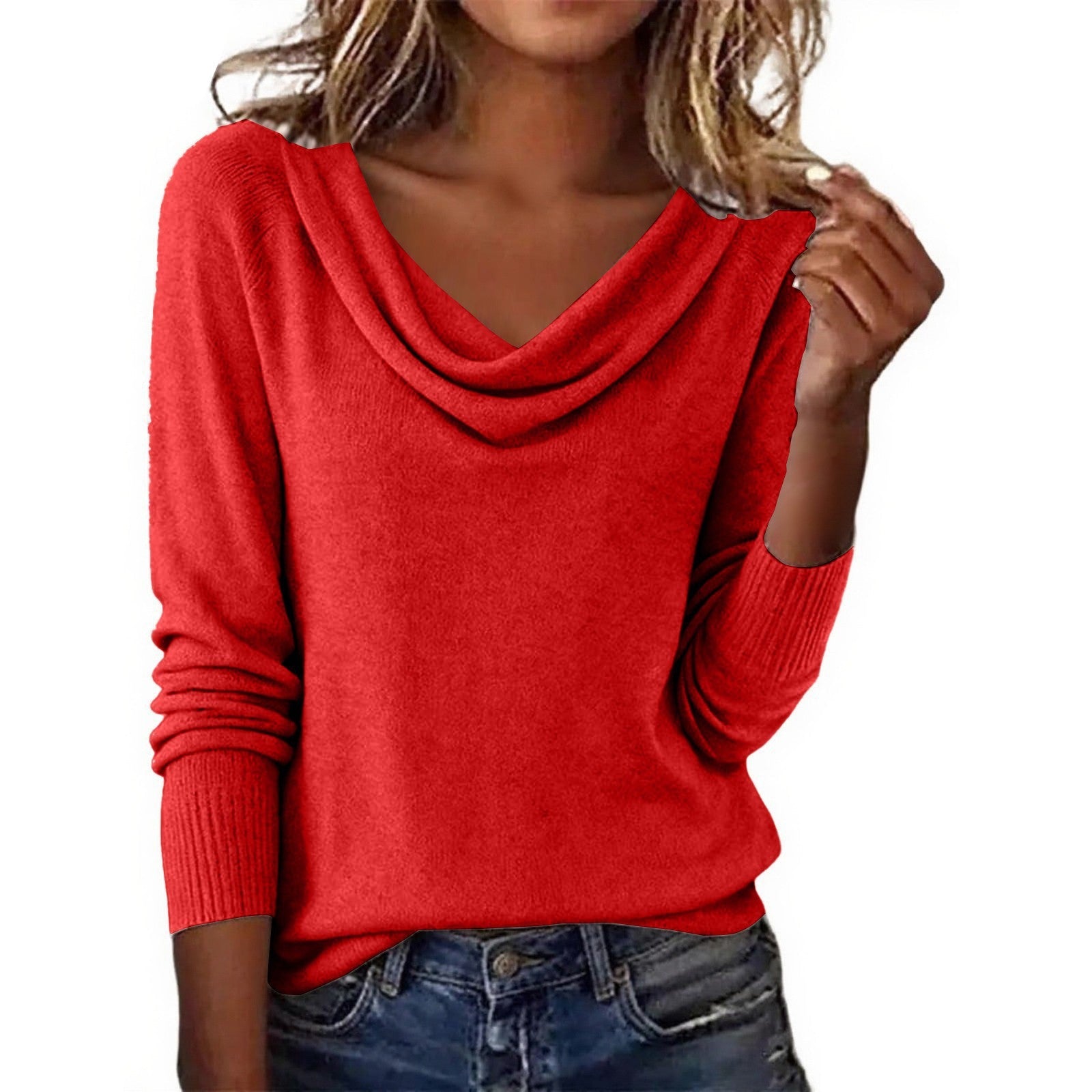 Sereni – Pullover mit Schalkragen mit weicher Haptik