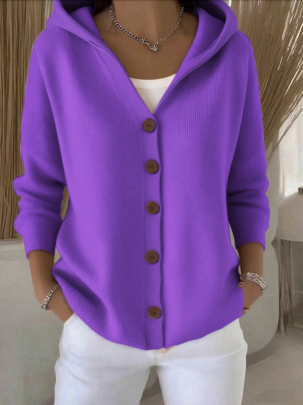 Rocío | Strickjacke mit Kapuze