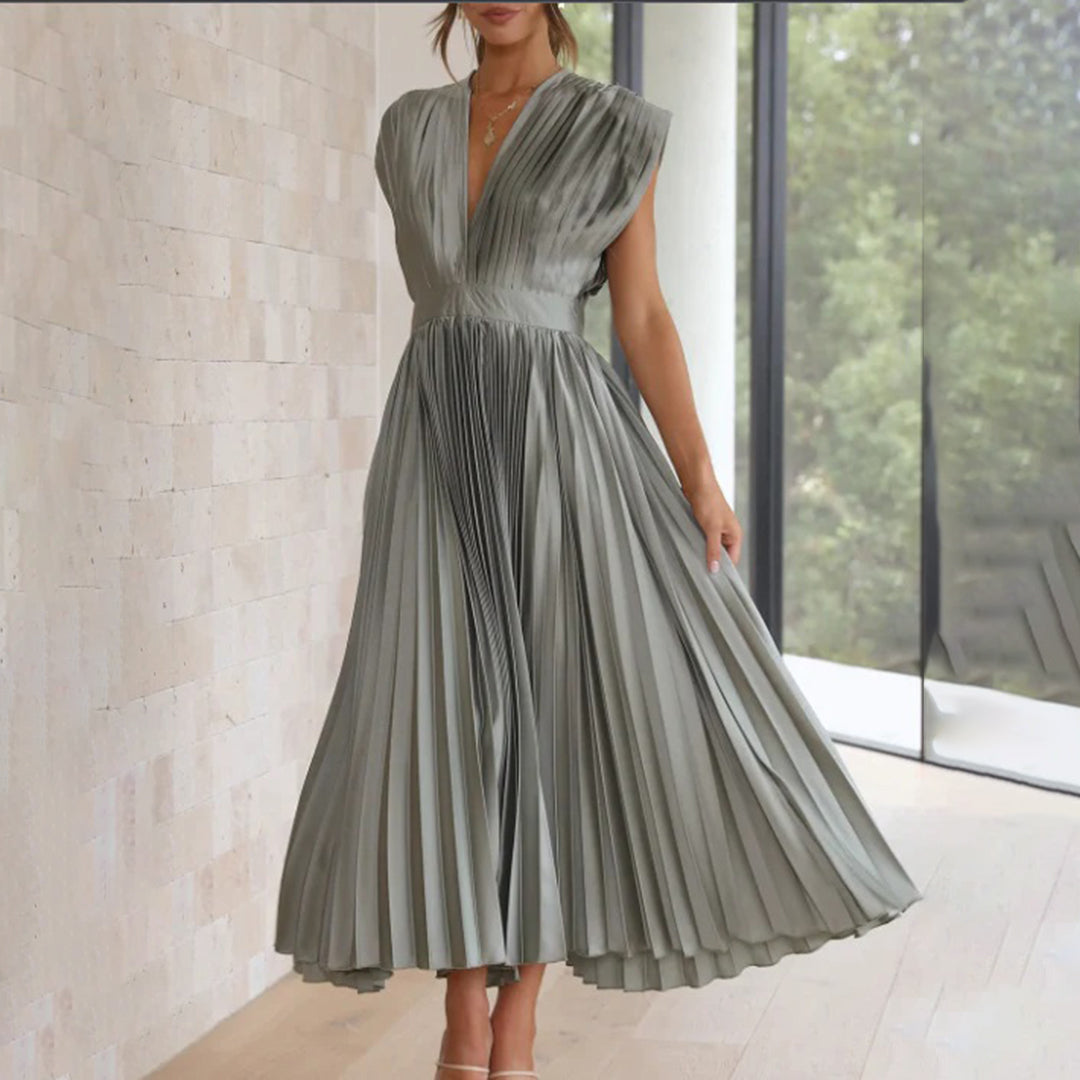 Marni™ | Zeitloses plissiertes Midikleid