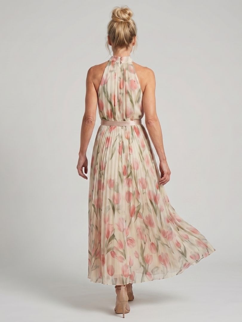 Aurelle | Midikleid mit floralem Ausschnitt