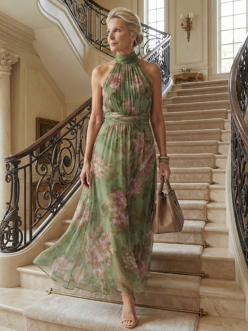 Mirelle | Midikleid mit Rüschenband an der Taille