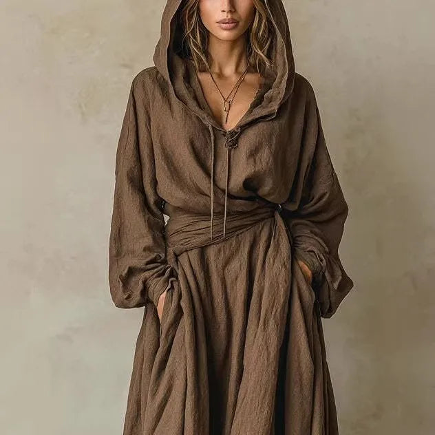 Suzette – Maxikleid mit Kapuze