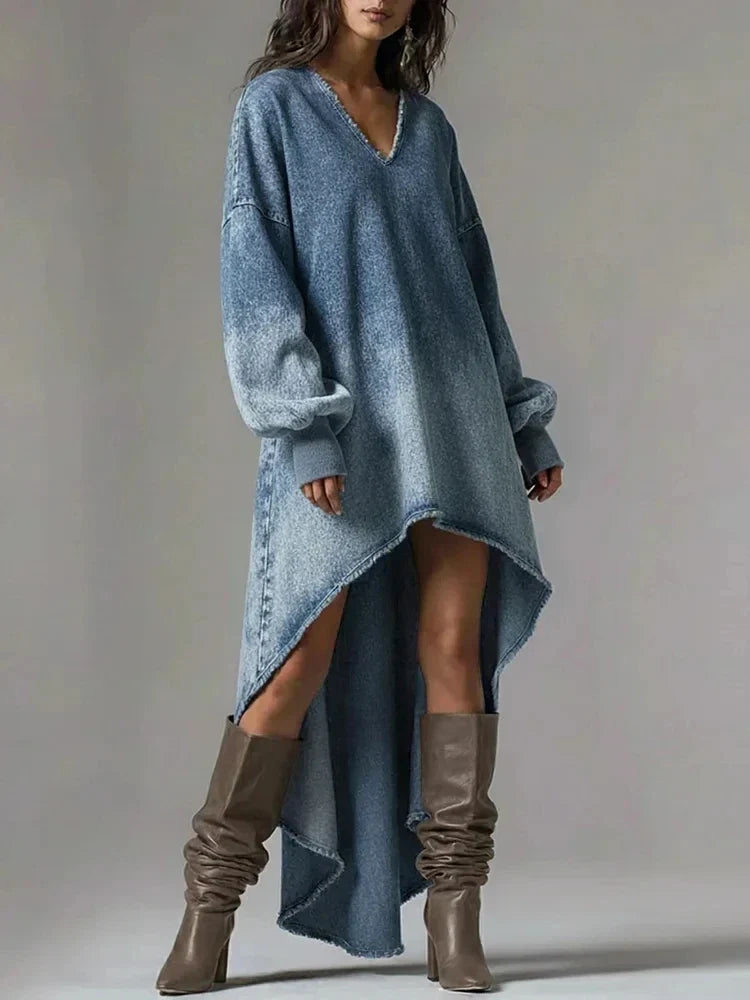 Una – Kleid mit asymmetrischem Saum