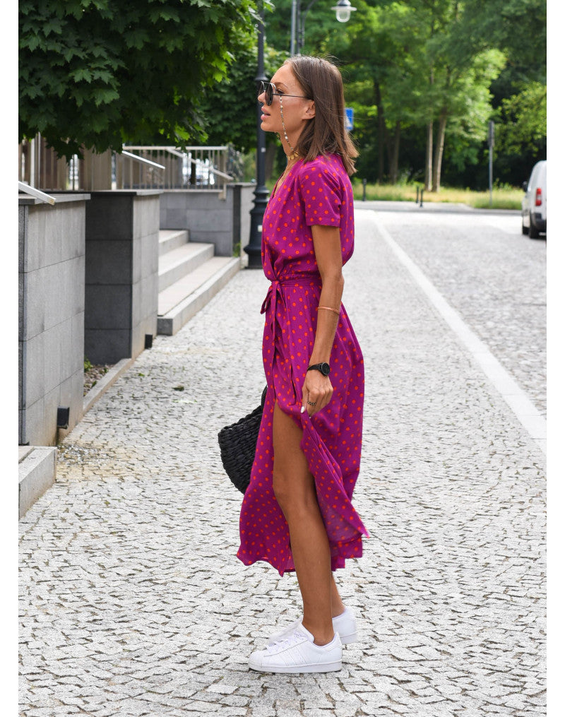 Talia™ | Stilvolles Blumenkleid mit V-Ausschnitt
