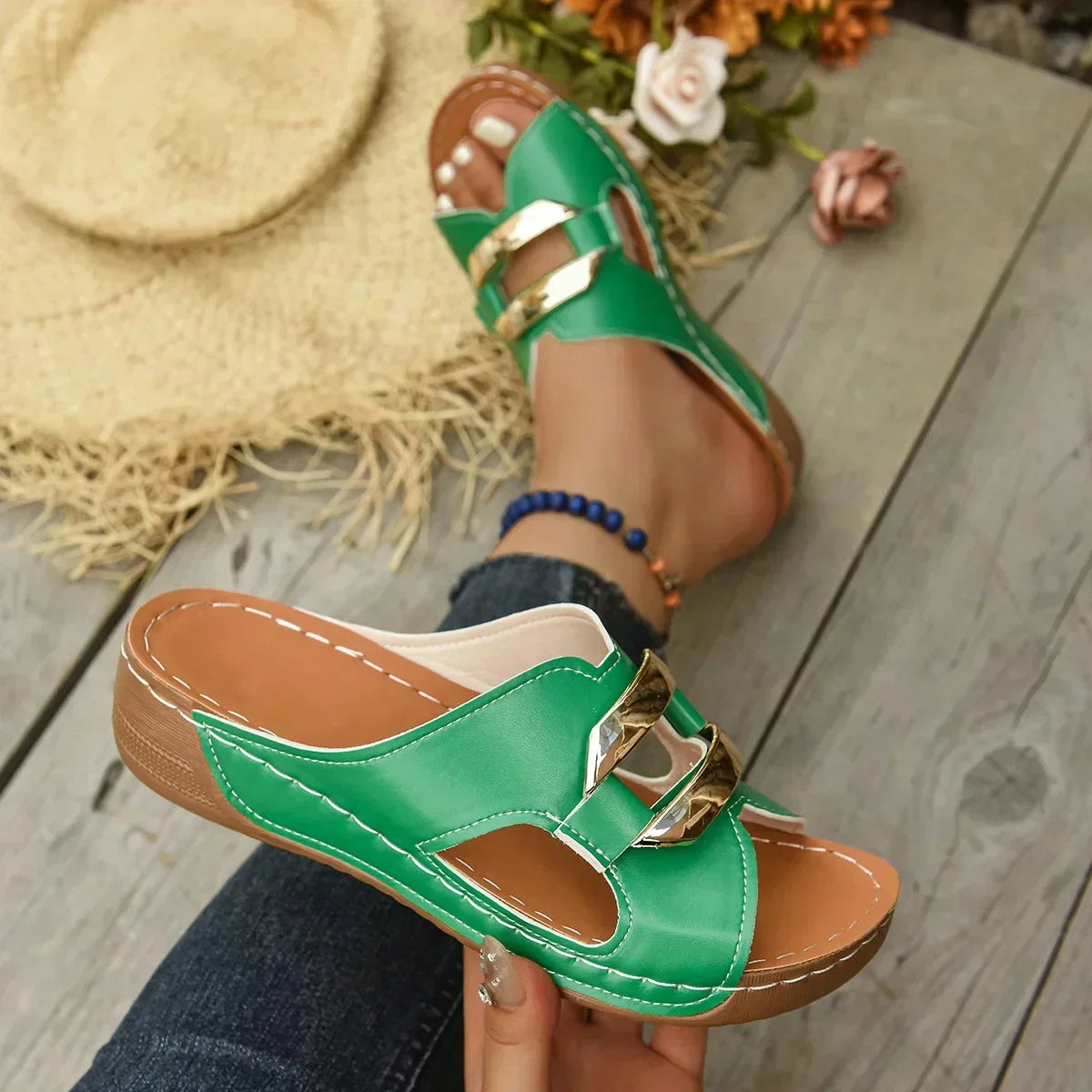 Lina | Orthopädische Sandalen mit Keilabsatz™