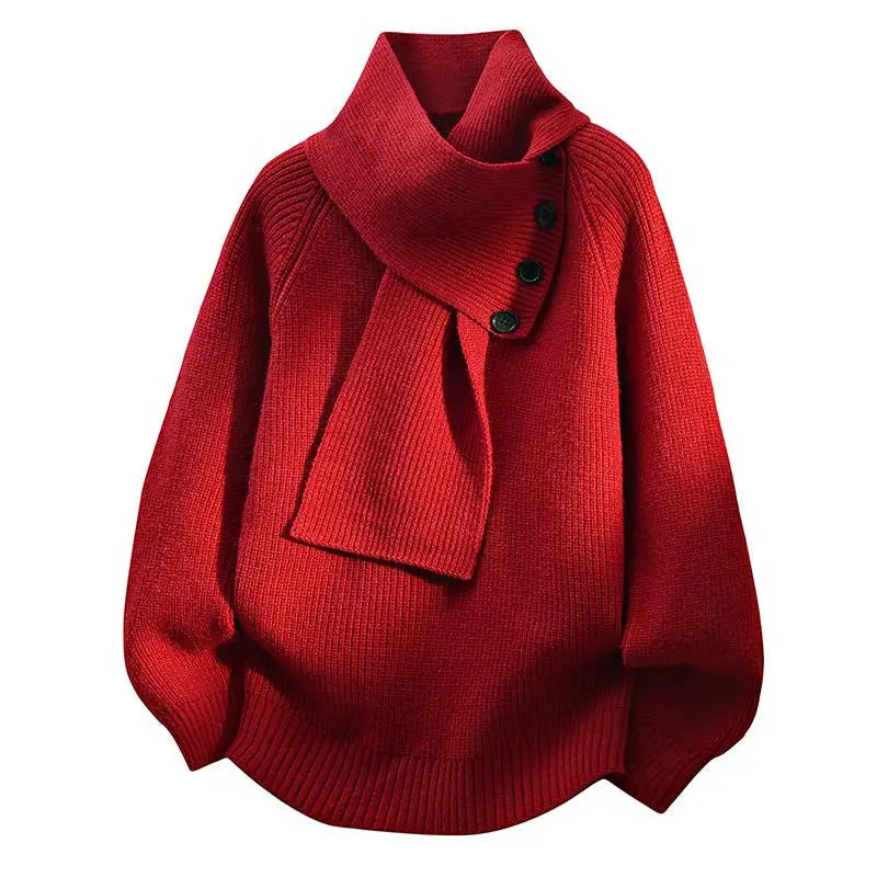 Ariane – Eleganter Strickpullover mit Schal-Kragen