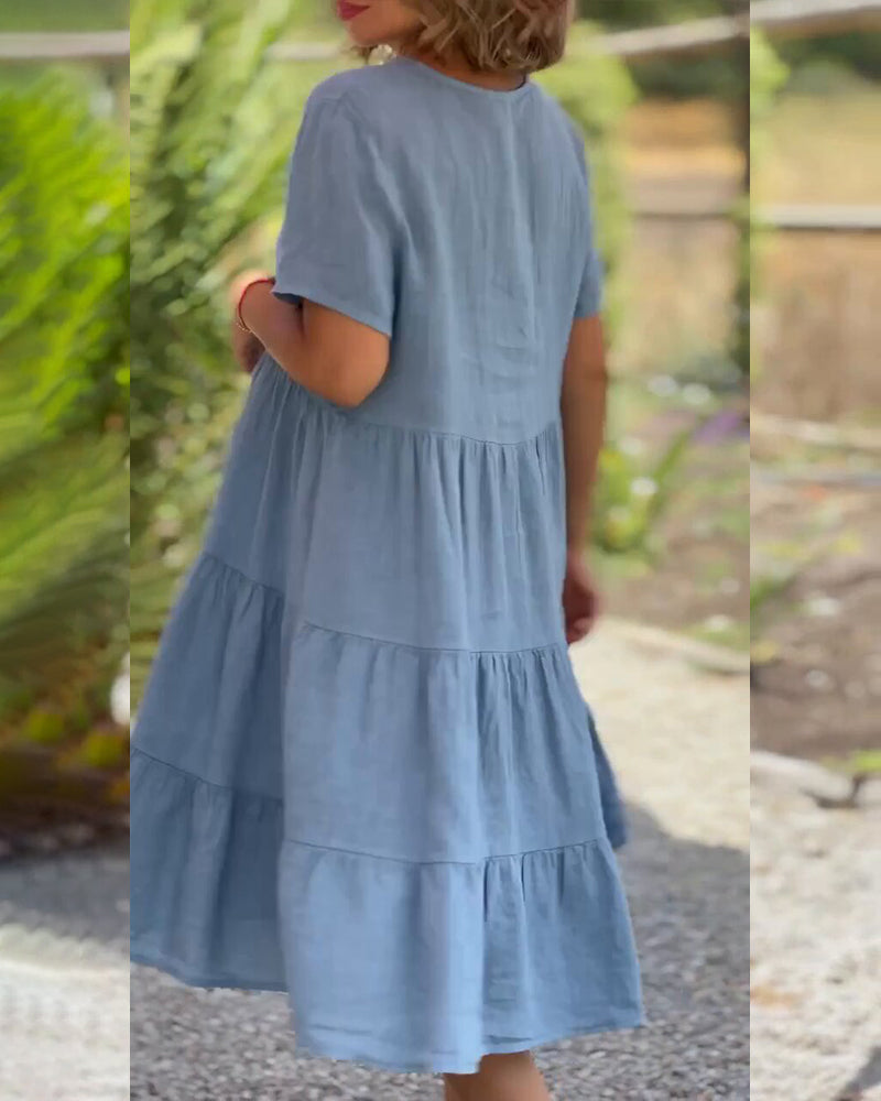 Susan - V-Ausschnitt Kleid