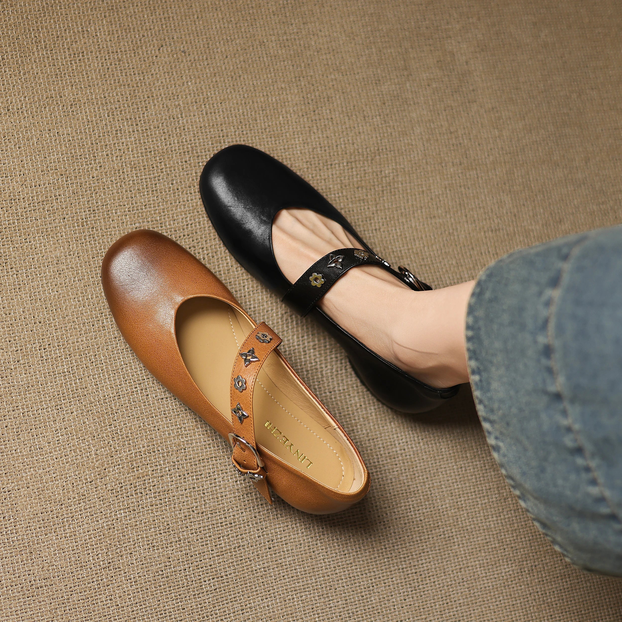 Elda Ballerinas aus echtem Leder