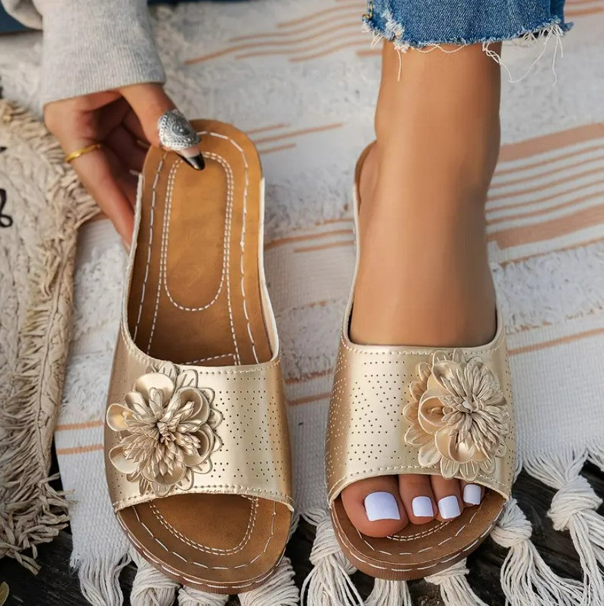 Flora | Orthopädische Sandalen mit Blumenmotiv
