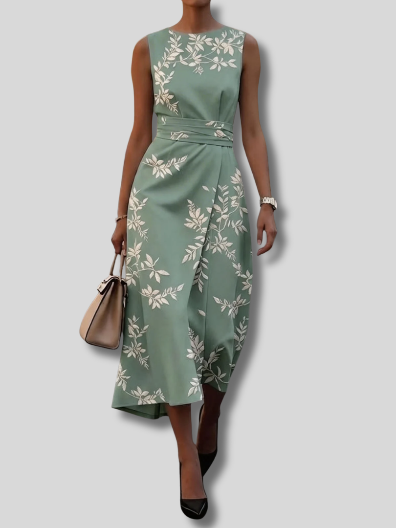 Maribella™ | Sommerkleid für Damen mit Blumenmuster – ärmelloses Kleid in A-Linie
