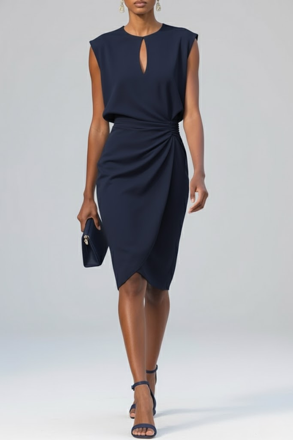 Ruca – Elegantes Midikleid mit Drapierung