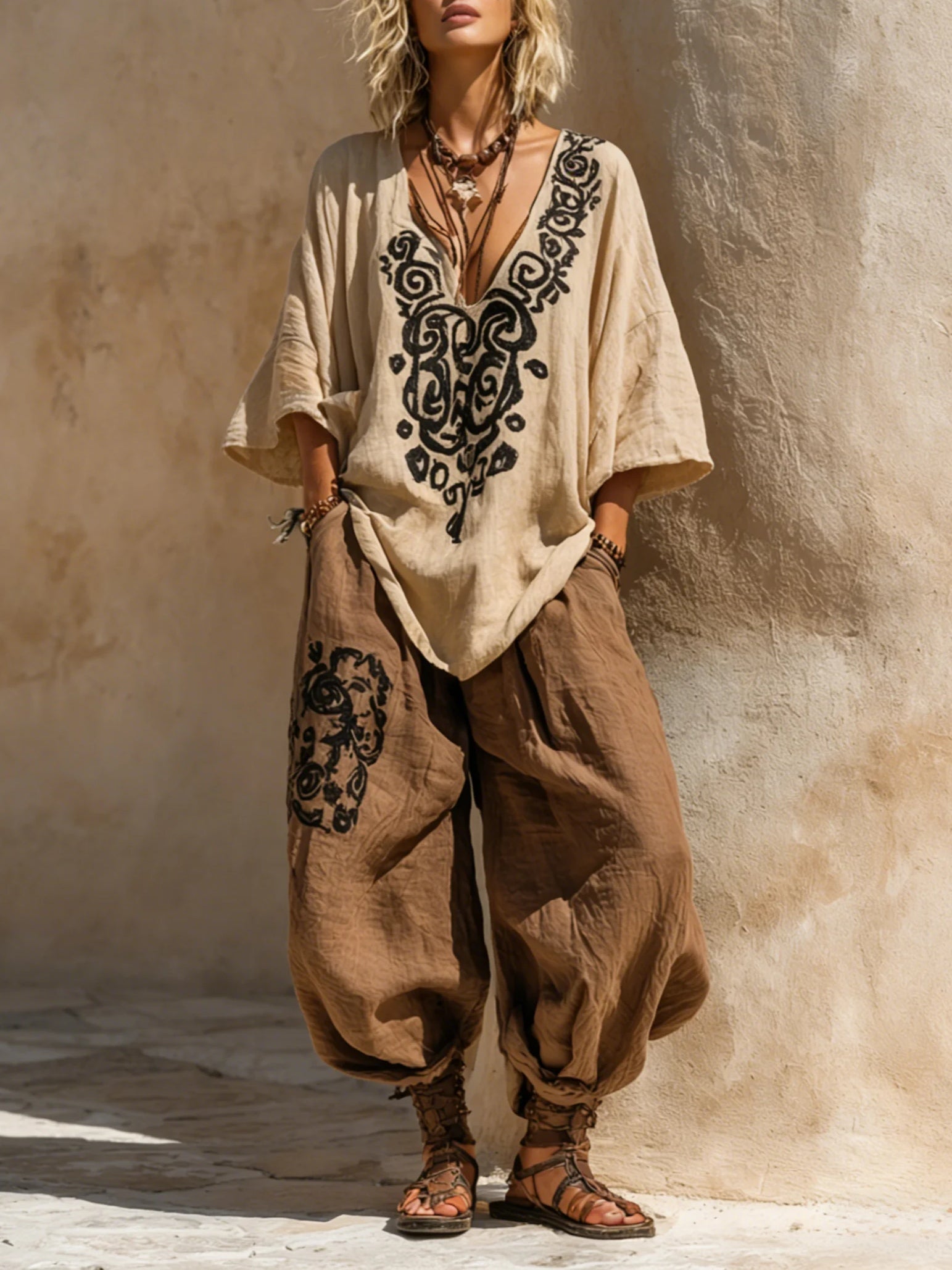 Margaret | Nomadic Bohemian Kunstdruck Set in drei Teilen