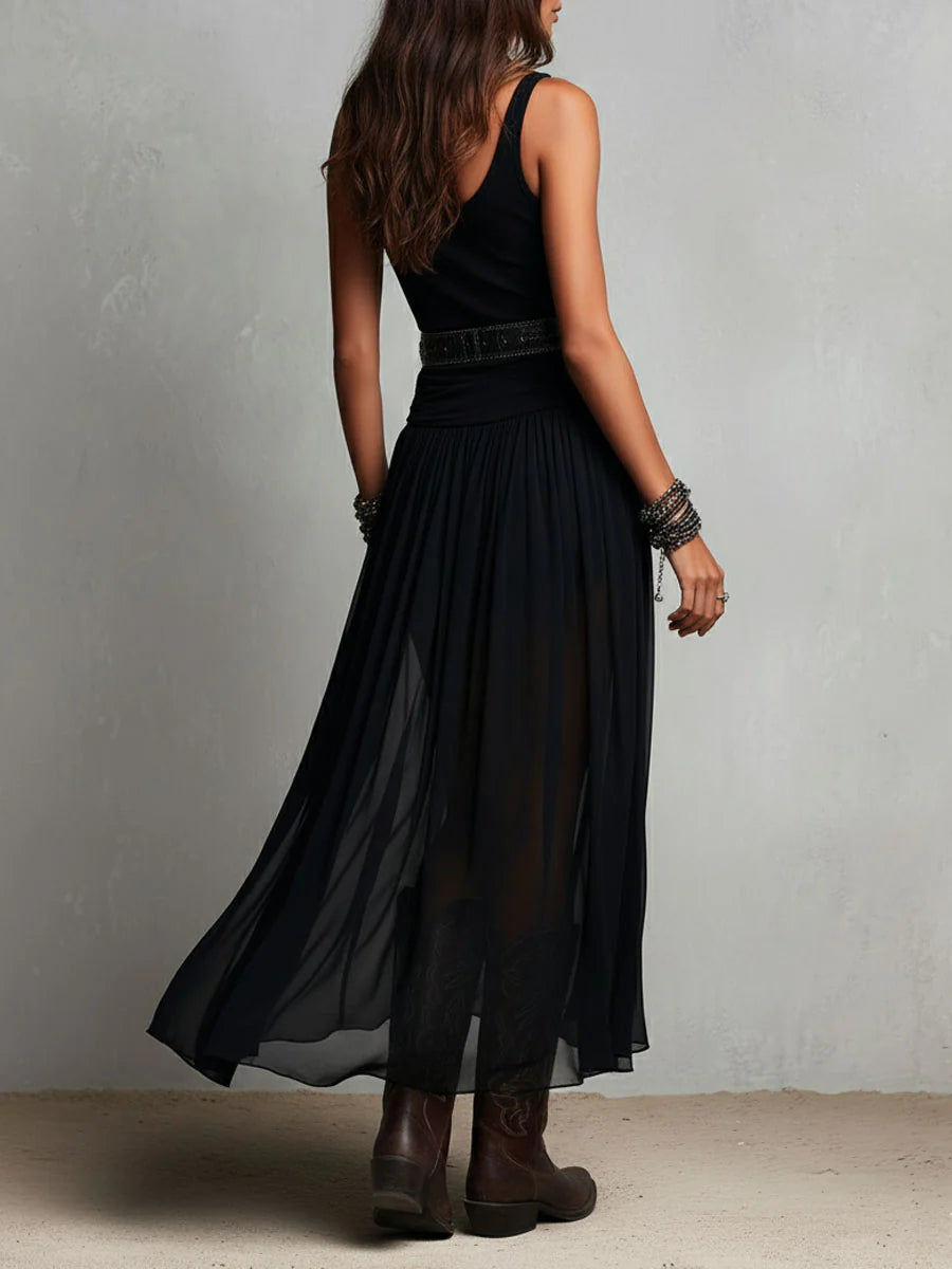 Capucine | Maxikleid mit Tanktop und Tüllrock (mit Gürtel)