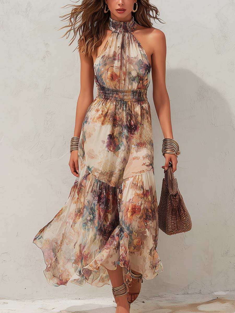 Chloe | Vintage Floral Midikleid