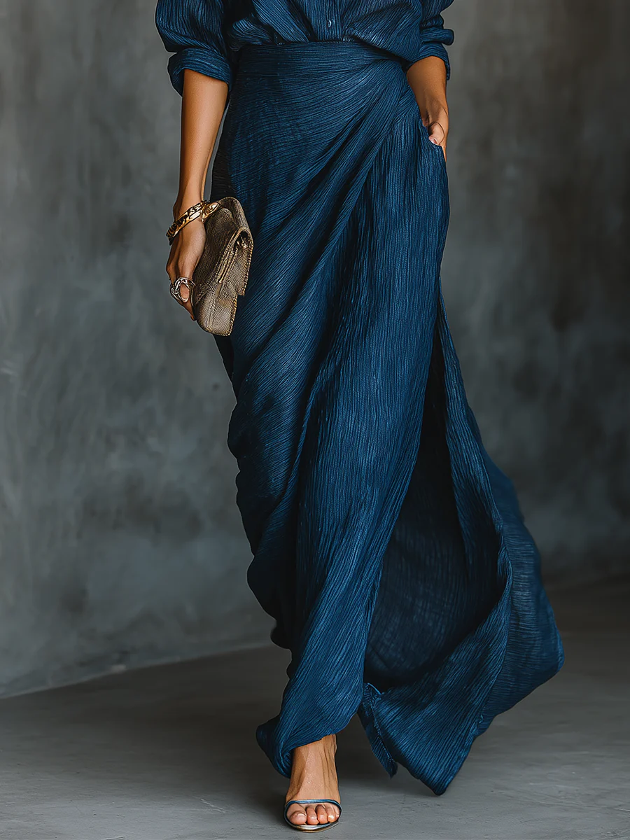 Chociesława - Ensemble aus Leinen mit Bluse
