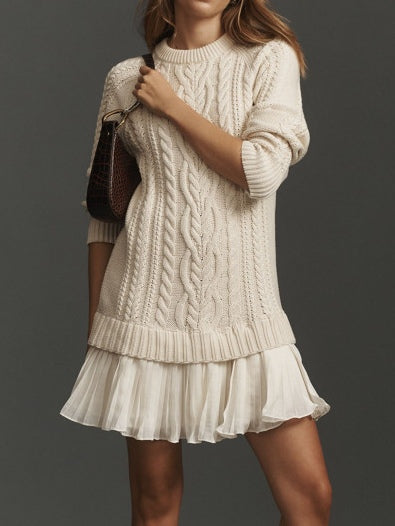 Véronique – Strickkleid mit Zopfmuster