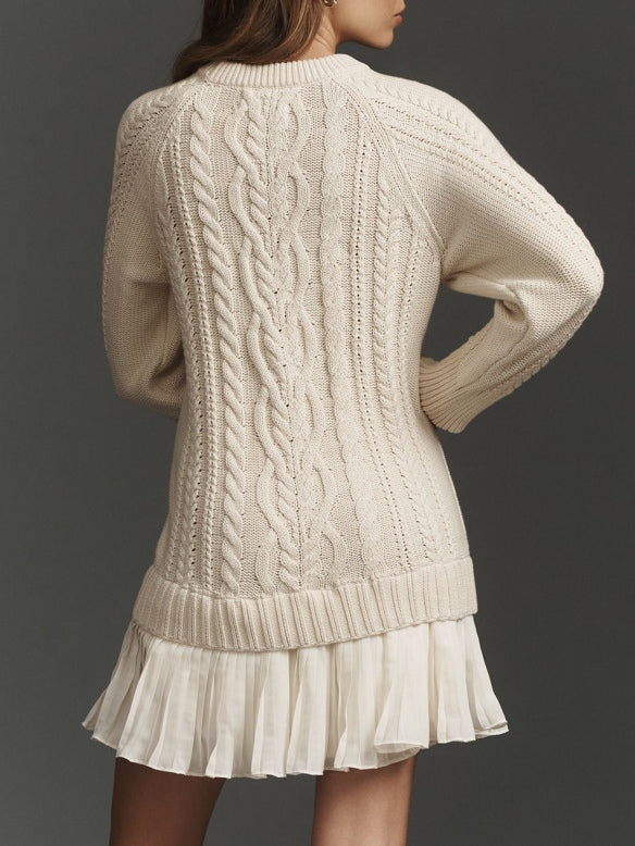 Véronique – Strickkleid mit Zopfmuster