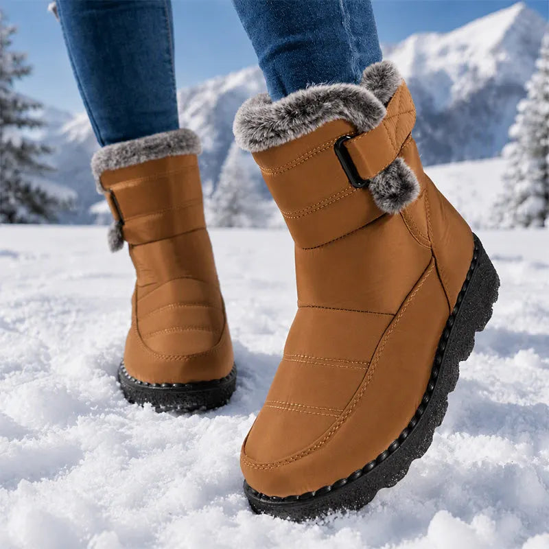 Kaja – Warme Winterstiefel mit Fellbesatz