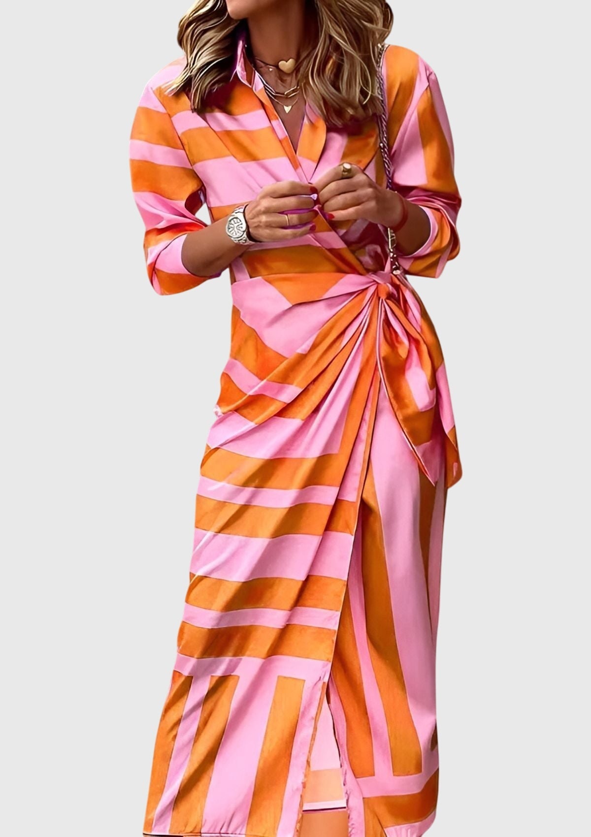 Everly | Elegantes Wickelkleid mit Druck