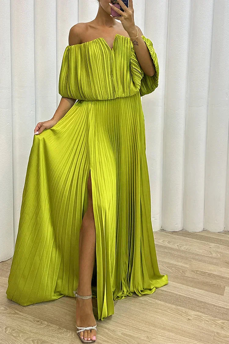 Keren™ | Elegantes plissiertes Maxikleid