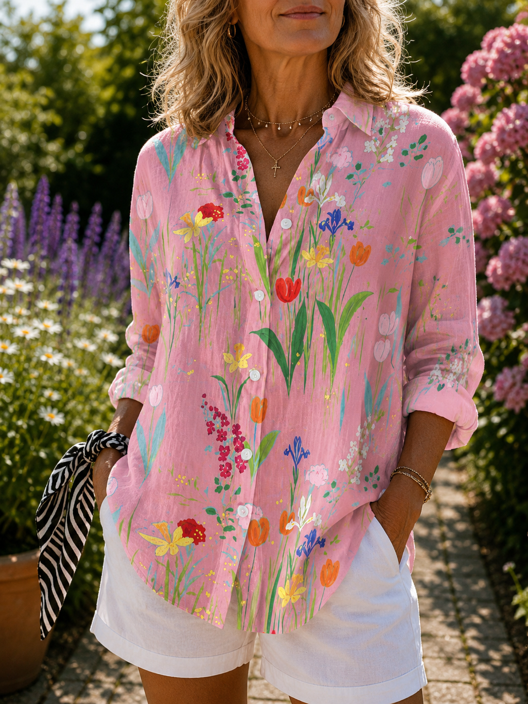 Fiona | Bluse „Frühlingsgarten“